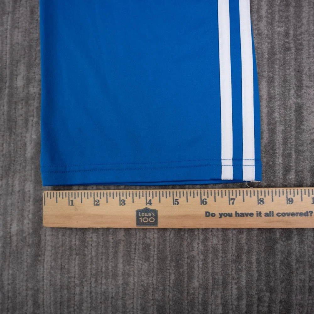 Adidas Track Pants Youth Large Blue Excellent 3-Stripe Athletic Trousers C8675
